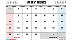 Free May 2023 Calendar Template