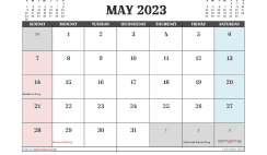 May 2023 Calendar Free Printable