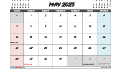 Free 2023 Calendar May Printable