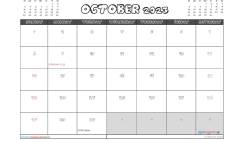 Free October Calendar 2023 Printable