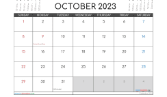 Free October 2023 Calendar Template