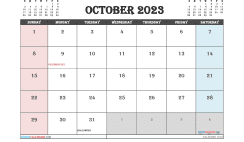 Free Printable October 2023 Calendar