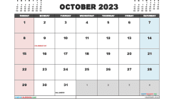 Free October 2023 Calendar Template