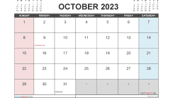 Free October Calendar 2023 Printable