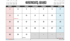 Free Printable October 2023 Calendar