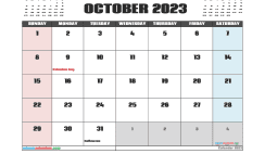 Free October 2023 Calendar Template