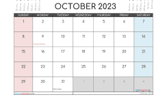 Free Calendar October 2023 Printable