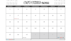 Printable October 2023 Calendar with Holidays