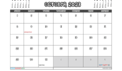 Free October 2023 Calendar Printable