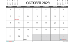 Free October 2023 Calendar Template