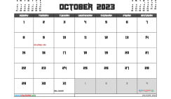 Free Printable October 2023 Calendar