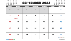 Free September 2023 Calendar Printable