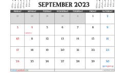 Free September 2023 Calendar Template