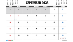 Free September 2023 Calendar Printable