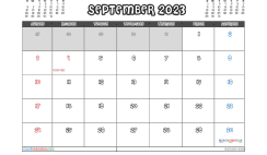 Free September 2023 Calendar with Holidays