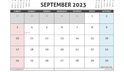 Free September 2023 Calendar Printable