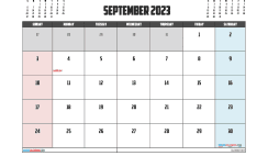 September 2023 Printable Calendar Free