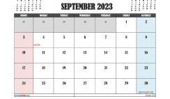 Free September 2023 Calendar Template