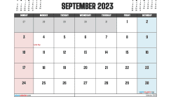 Free Calendar September 2023 Printable