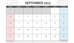 Free 2023 Calendar September Printable