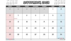 Free Printable September 2023 Calendar