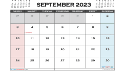 September 2023 Printable Calendar Free