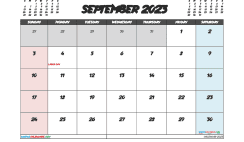 Free 2023 Calendar September Printable