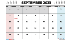 Free Printable September 2023 Calendar