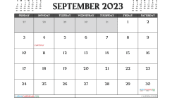 September 2023 Printable Calendar Free