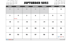 Free September 2023 Calendar Printable