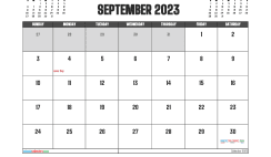 September 2023 Printable Calendar Free