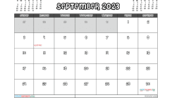 Free September 2023 Calendar Printable