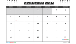 September 2023 Calendar with Holidays Printable