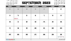 Free Printable September 2023 Calendar