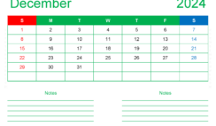 Free Blank December 2024 Calendar D1209