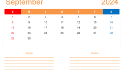 September 2024 Calendar Editable Free S9215