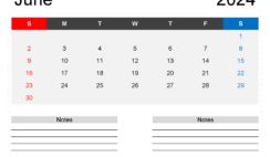 June 2024 Printable Free Calendar J6244