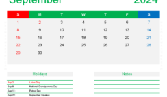 Free Printable Calendar Templates September 2024 S9172