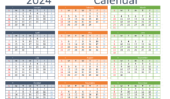 Download Calendar 2024 to print A4 Horizontal (24Y109)