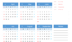 Download Calendar printable 2024 A4 Vertical (24Y026)