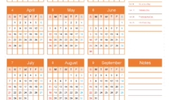 Download 2024 monthly Calendar template word A4 Vertical (24Y029)