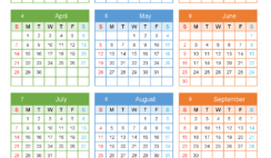 Download 2024 printable Calendar months A4 Vertical (24Y123)