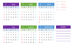 Download blank Calendar pdf A4 Vertical (24Y040)