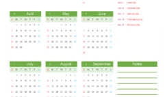 Download printable 2024 Calendar by month A5 Vertical (24Y078)