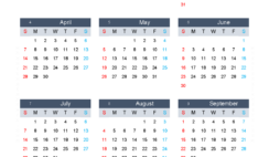 Download 12 month Calendar template 2024 A5 Vertical (24Y170)