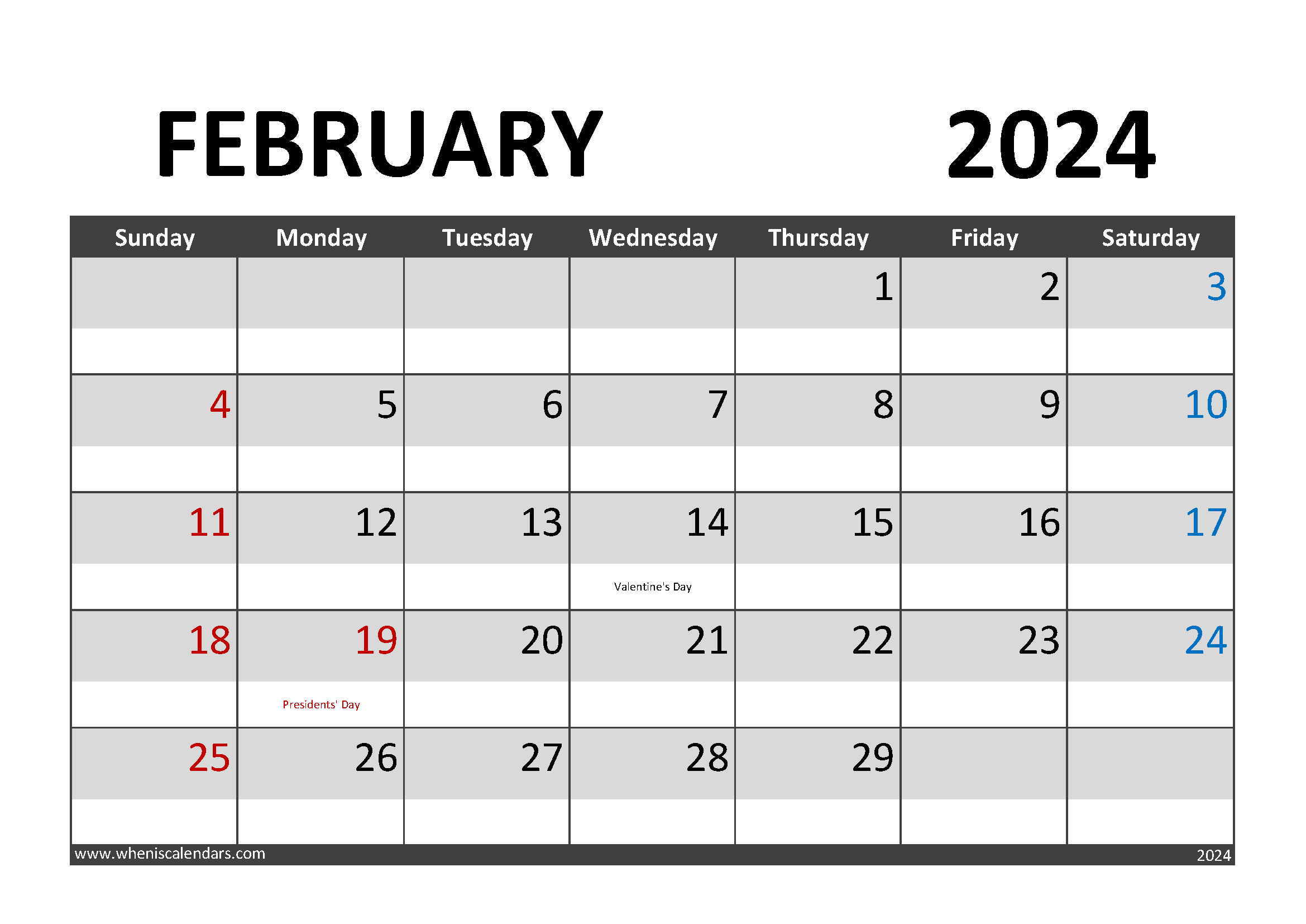 February 2024 Calendar PDF F2002