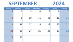 September 2024 month Printable S9289