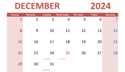 planner December 2024 PDF D1295