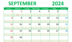 Printable Free Calendar September 2024 S9297