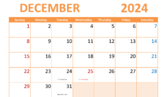 December planner Template 2024 D1308